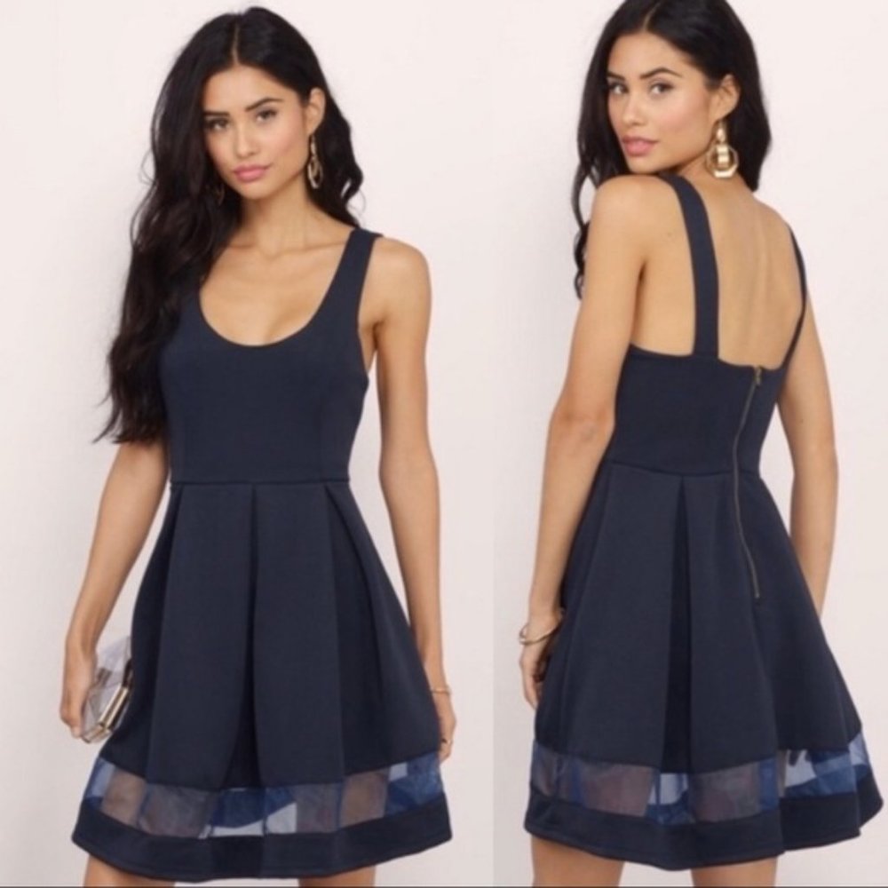 Tobi Navy Size M How Sweet Skater Dress